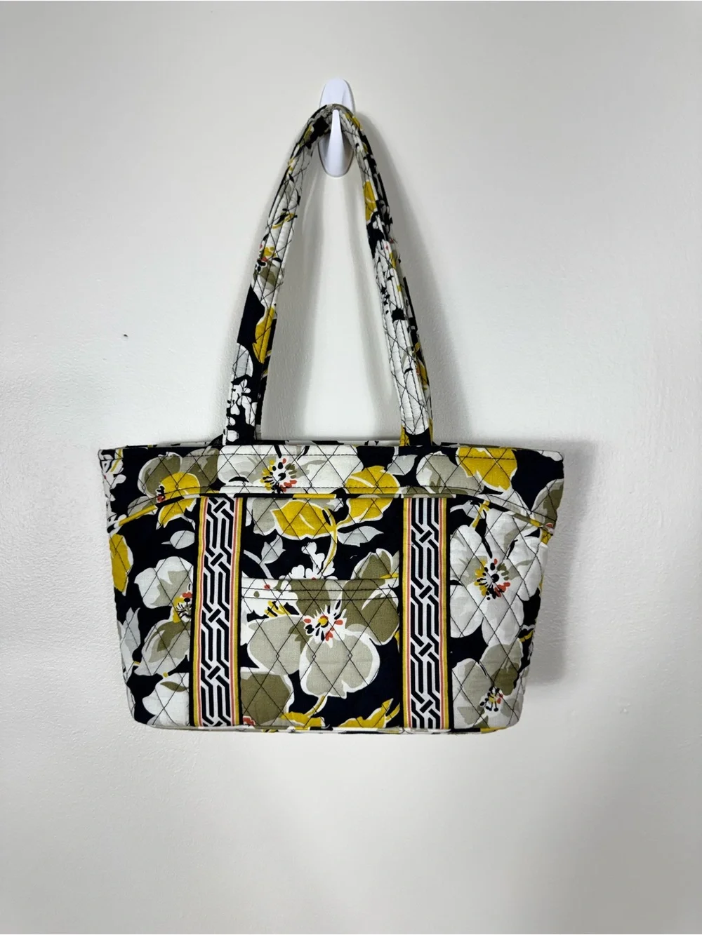 Vera Bradley Dogwood Tote & Wallet Retired Dark Floral Bohemian New